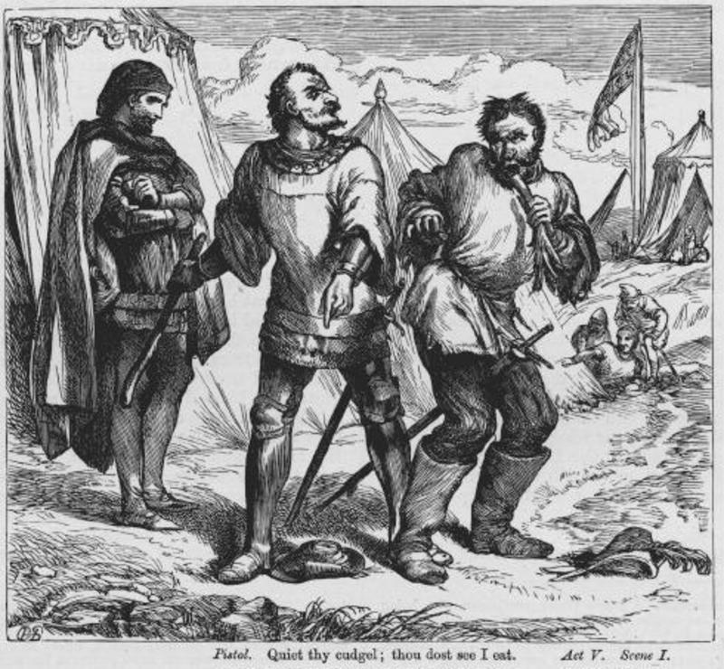 Henry V Pistol eats a leek